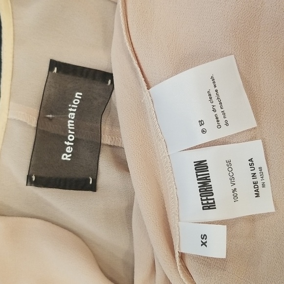 💕REFORMATION💕 Winslow Dress ~ Champagne XS NWOT - Picture 16 of 16